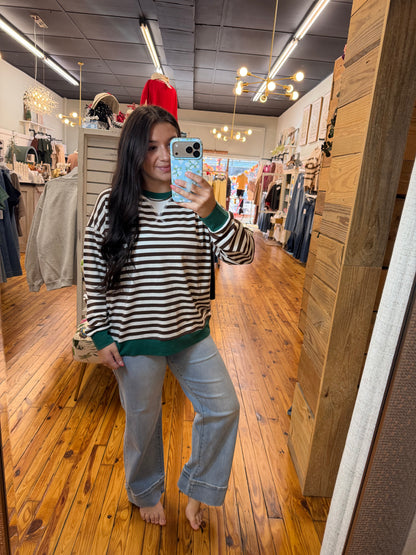 Striped Long Sleeve Pullover
