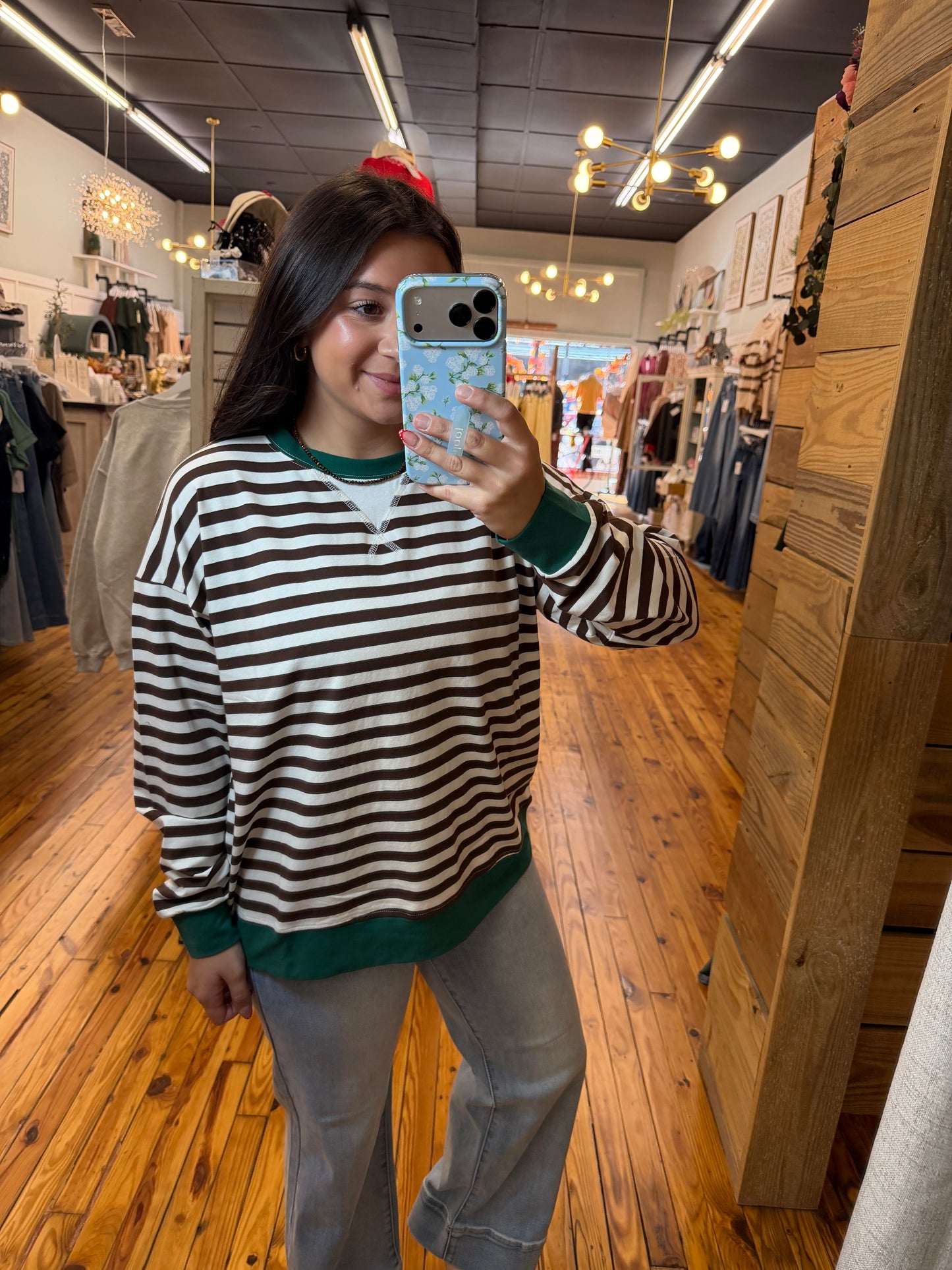 Striped Long Sleeve Pullover