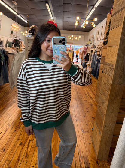 Striped Long Sleeve Pullover