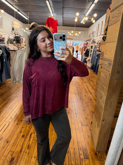 Washed Rib Dolman Sleeve Top(2 Colors)