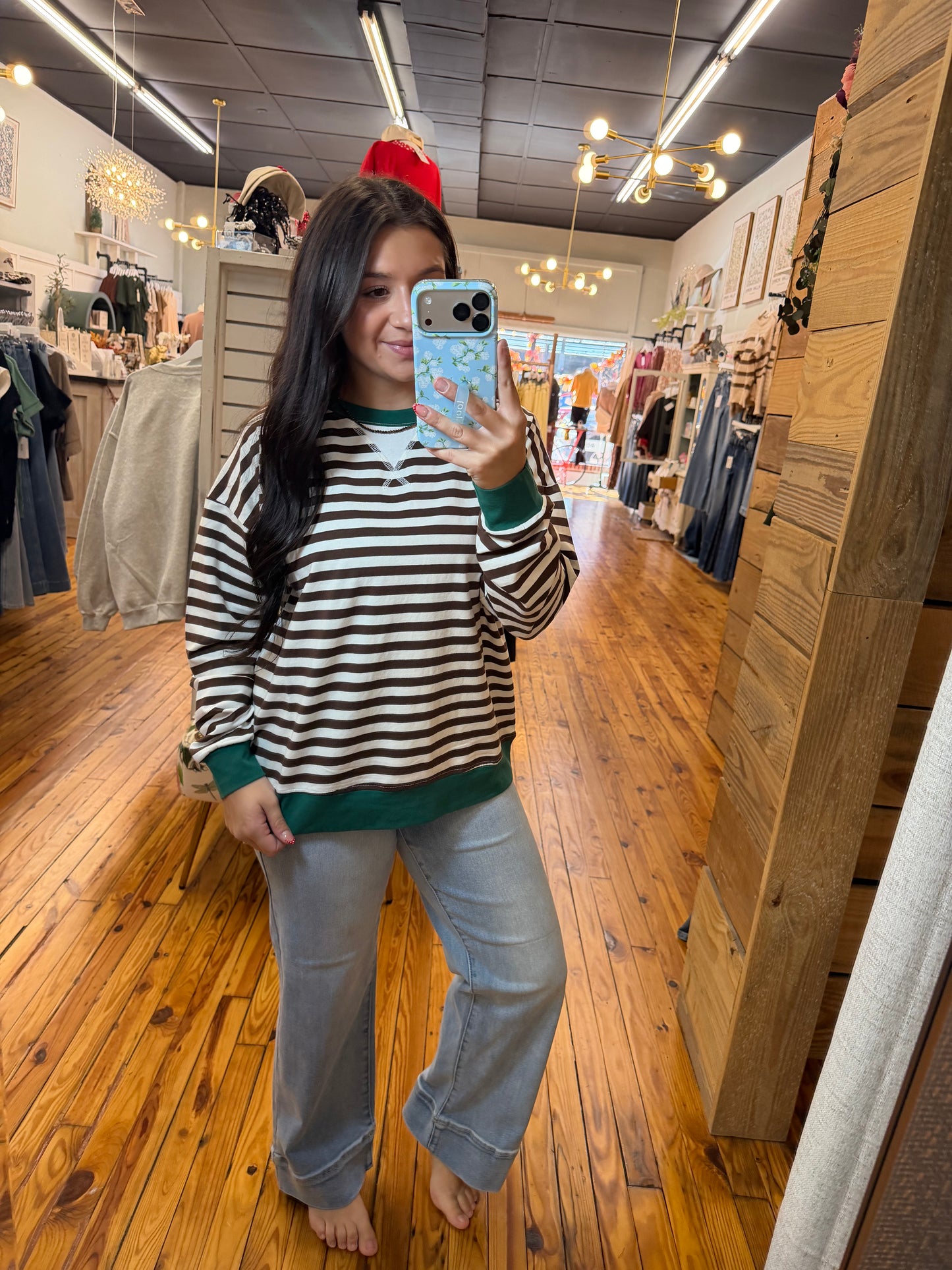 Striped Long Sleeve Pullover
