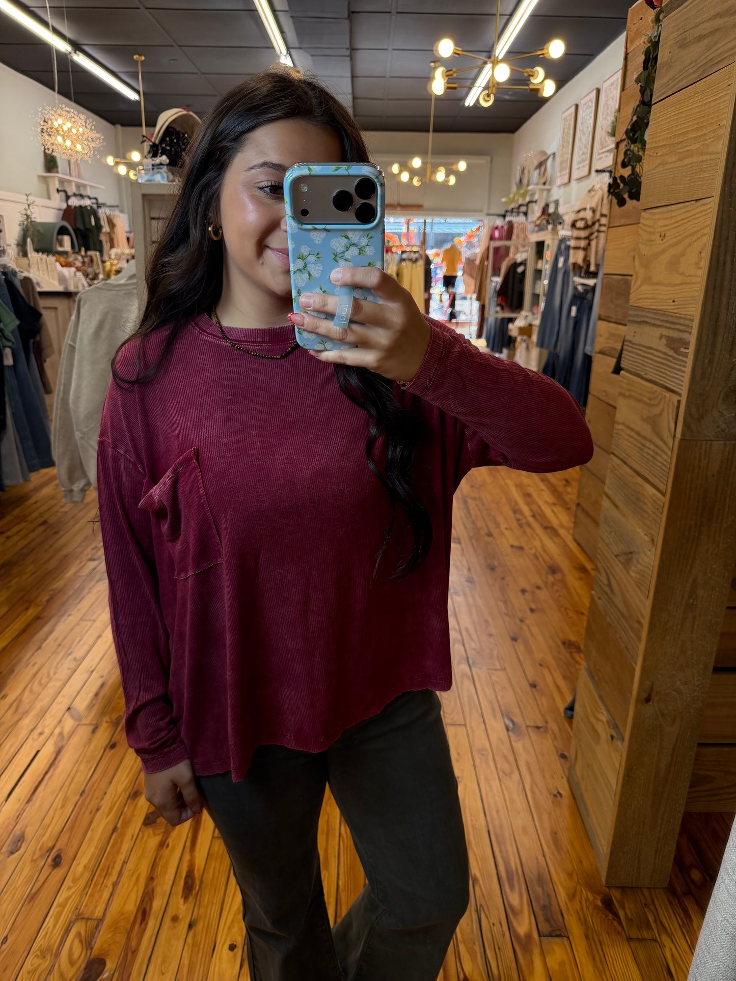 Washed Rib Dolman Sleeve Top(2 Colors)