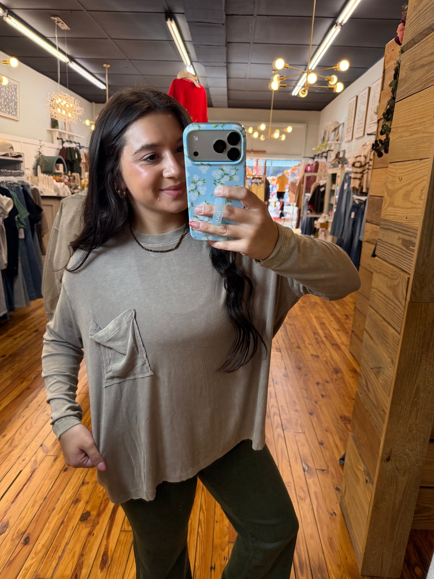 Washed Rib Dolman Sleeve Top(2 Colors)
