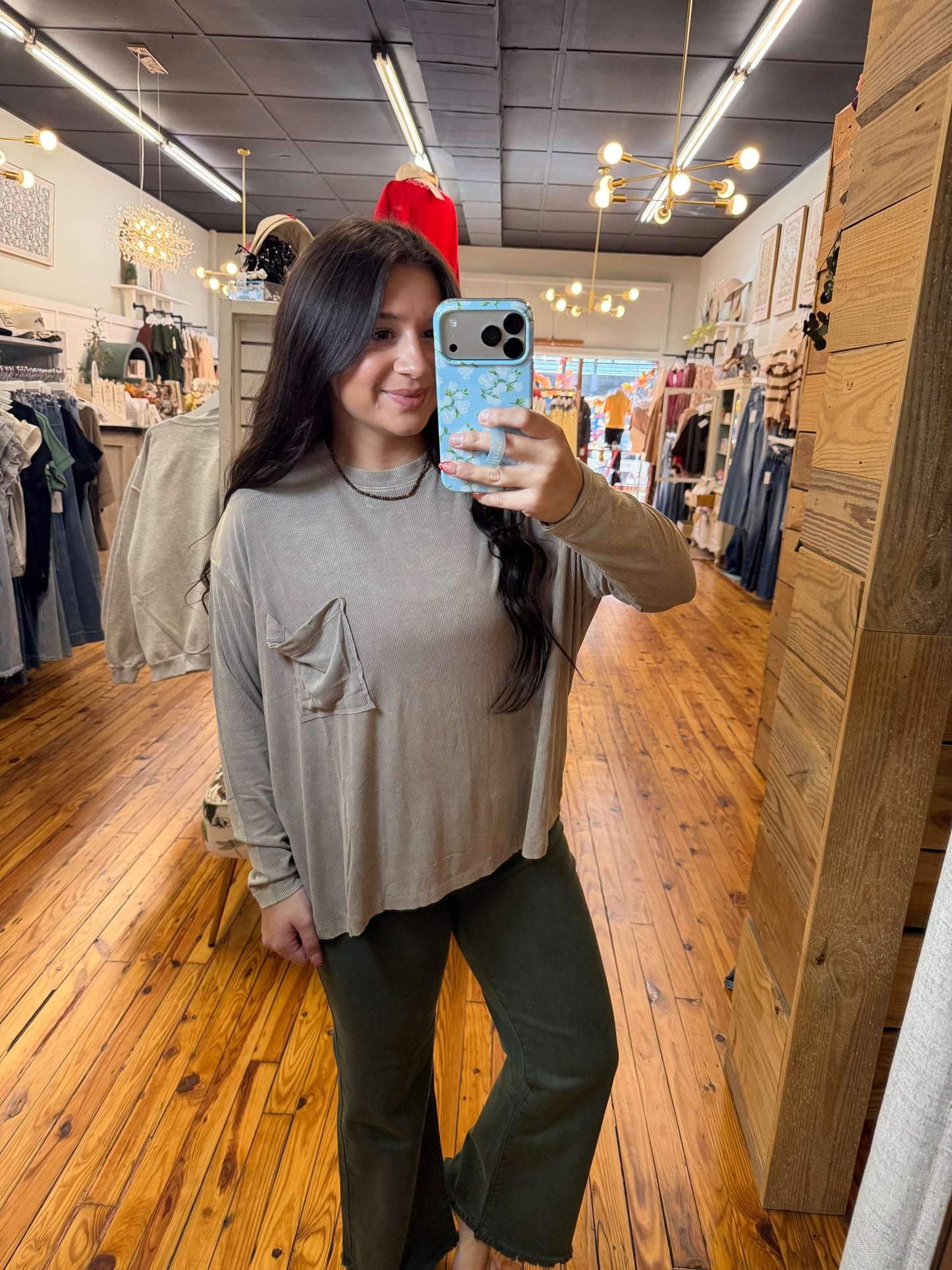 Washed Rib Dolman Sleeve Top(2 Colors)