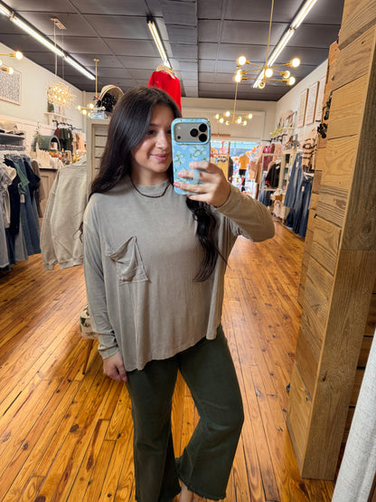 Washed Rib Dolman Sleeve Top(2 Colors)