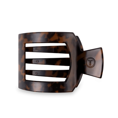 Tortoise Flat Square Hair Clip- Large