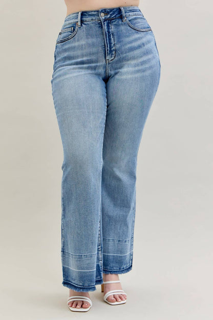 👖Judy Blue Jeans - HW "Tummy Control " w/ Release Hem Flare (Reg & Plus)