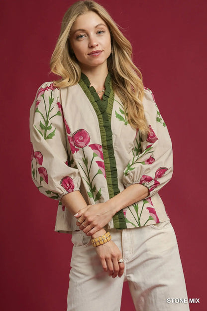SALE! The Avery Blouse (S-2X)(3 Color Options)