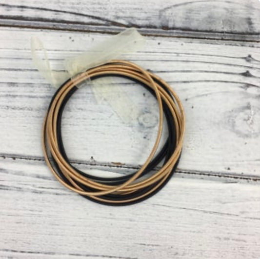 Black and gold guitar string bracelet