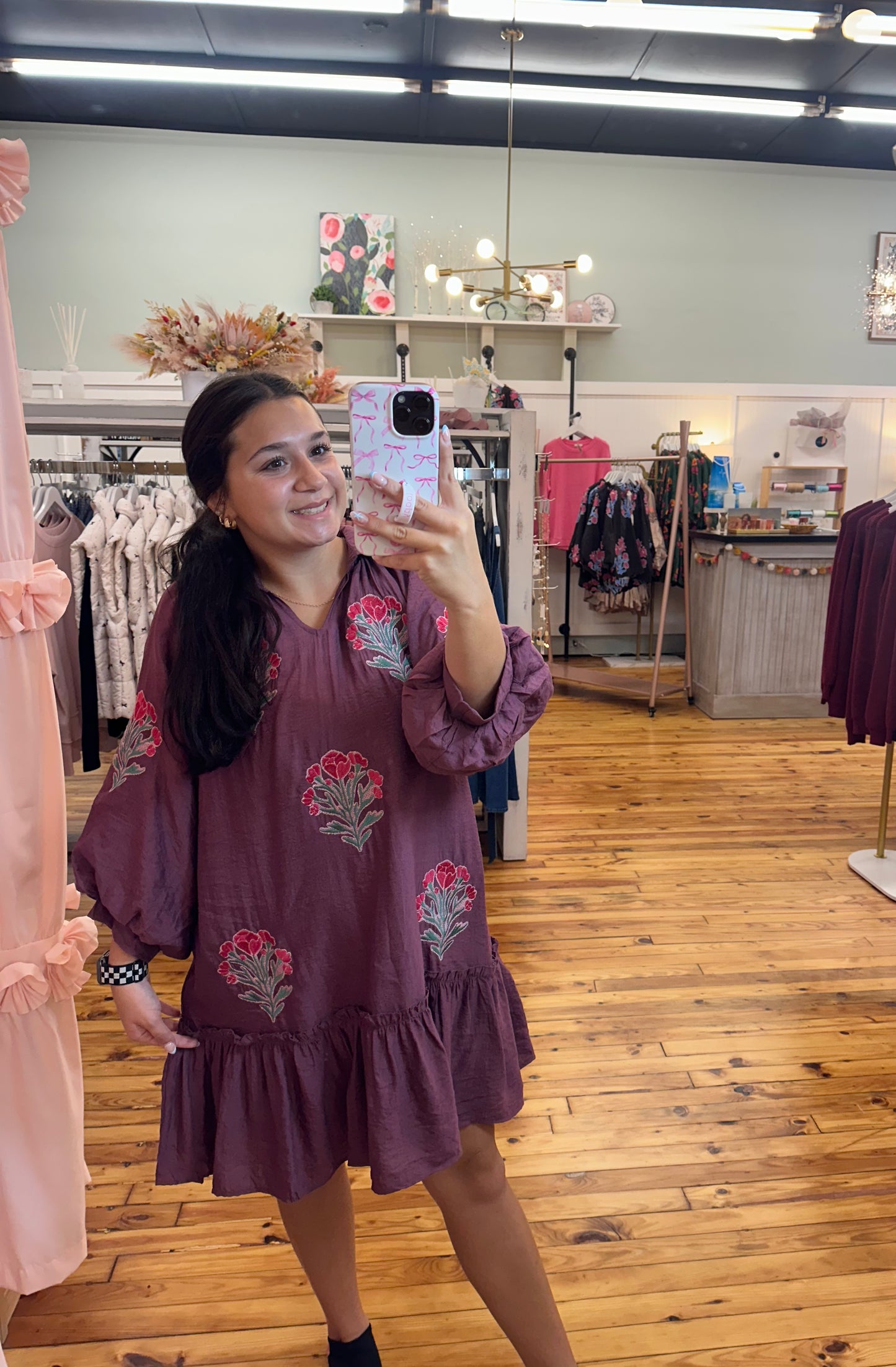SALE! Embroidered Emmalee Dress (S-2X)(2 Colors)