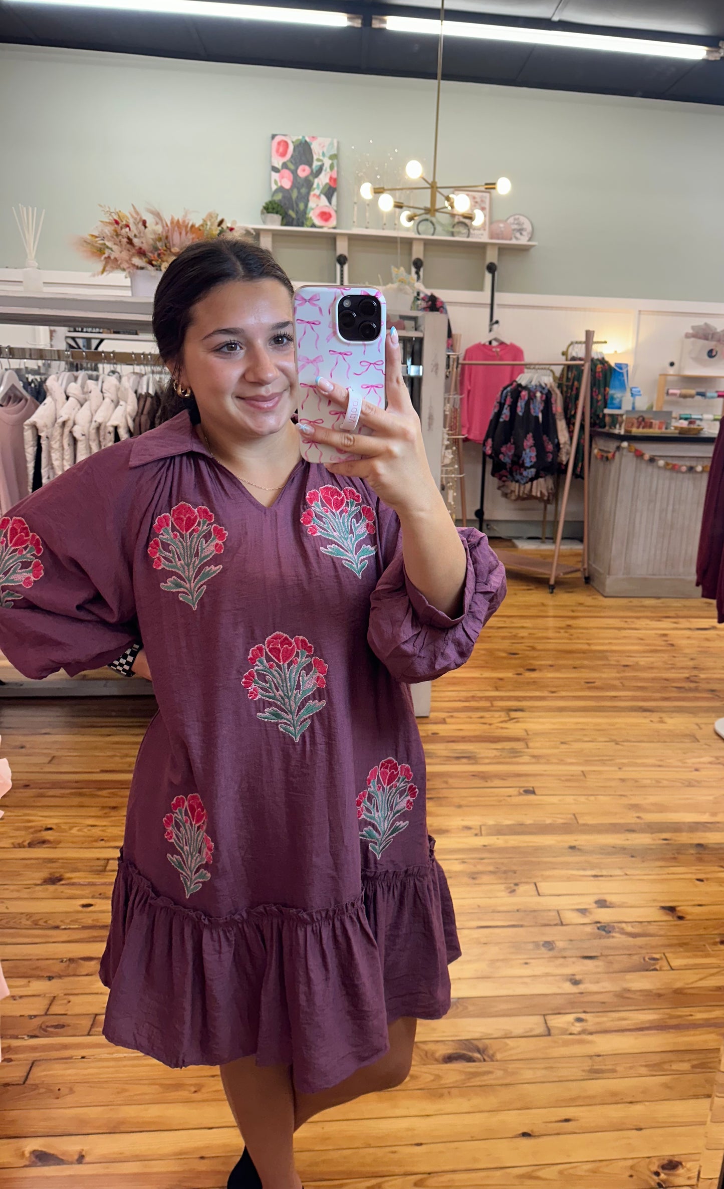 SALE! Embroidered Emmalee Dress (S-2X)(2 Colors)
