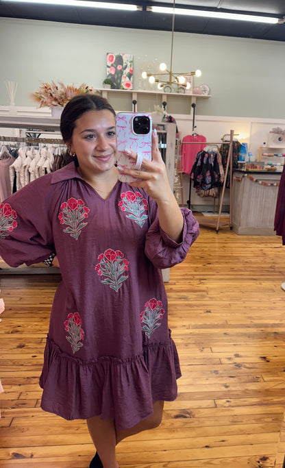SALE! Embroidered Emmalee Dress (S-2X)(2 Colors)