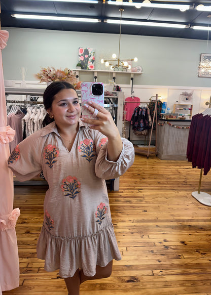 SALE! Embroidered Emmalee Dress (S-2X)(2 Colors)