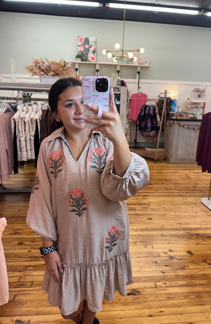 SALE! Embroidered Emmalee Dress (S-2X)(2 Colors)