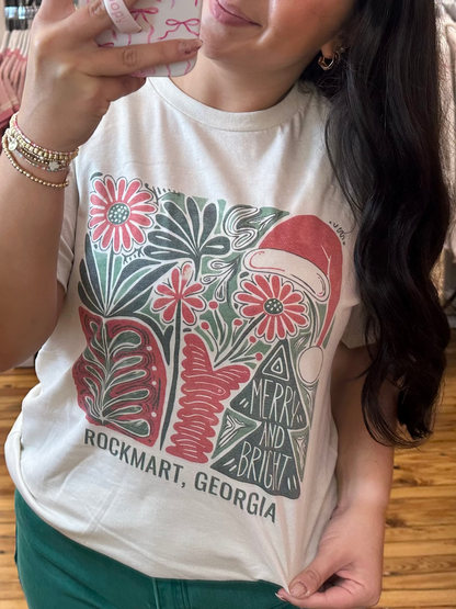 SALE! Boho Christmas🎄Rockmart, GA Graphic Tee (S-3X)