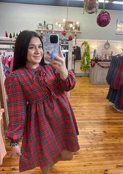 SALE! The Plaid Bow Baby Doll Dress🎄🎅🏻 (S-L)