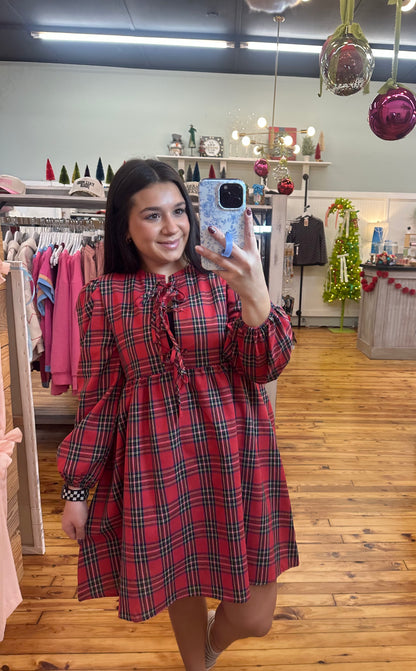 SALE! The Plaid Bow Baby Doll Dress🎄🎅🏻 (S-L)