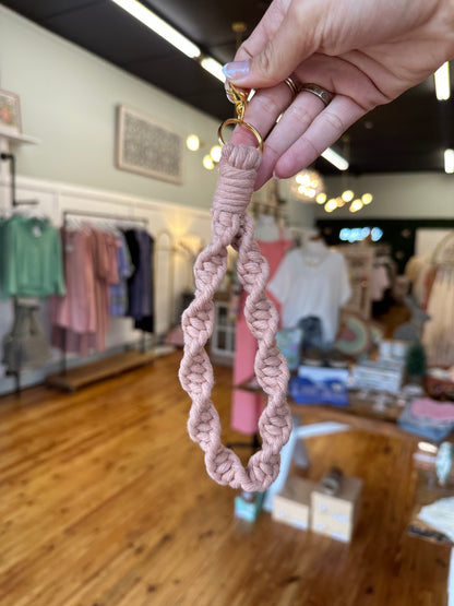 SALE! Spiral Macrame Wristlet 🔑Keychain (3 Colors)