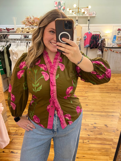 SALE! The Avery Blouse (S-2X)(3 Color Options)