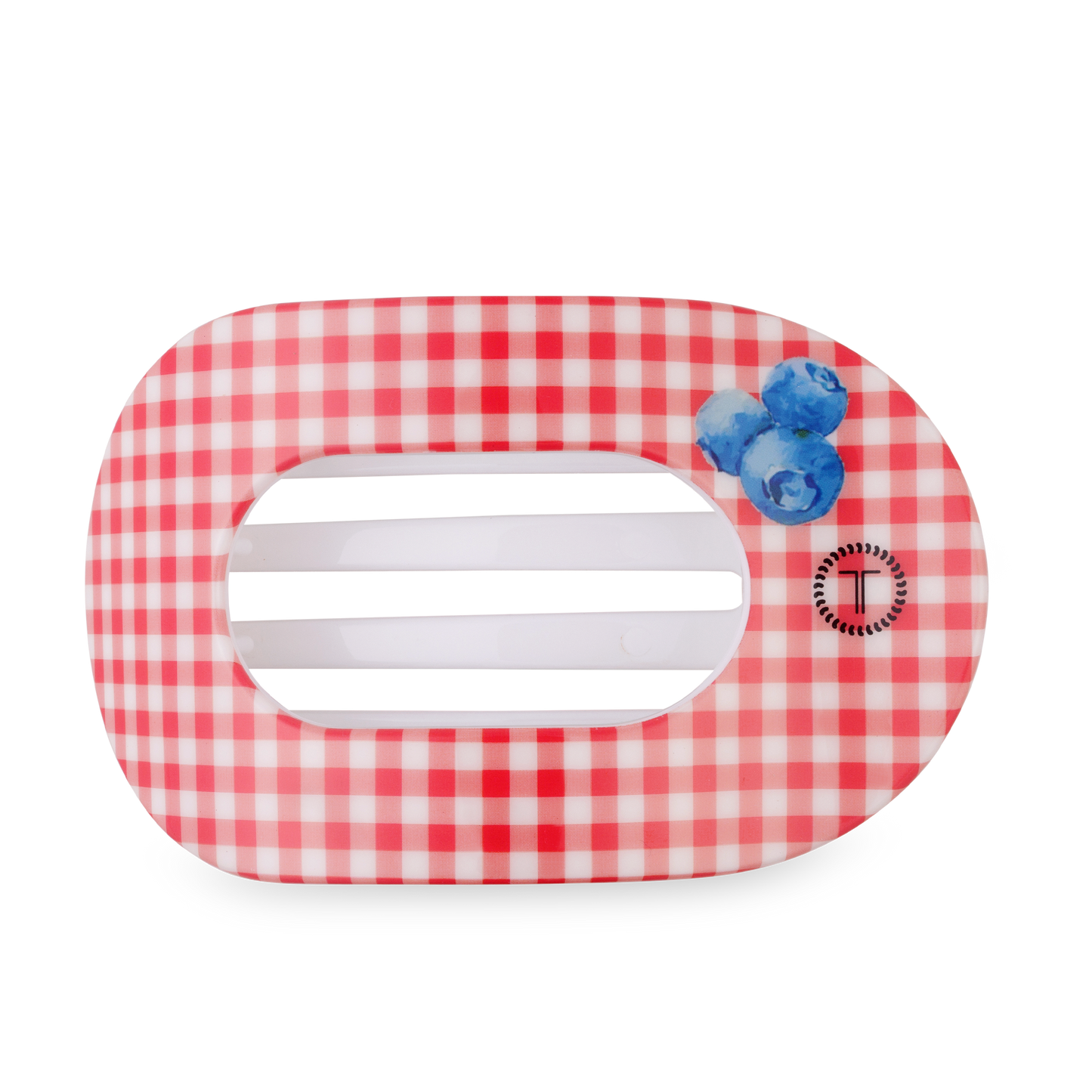 🫐TELETIES - Flat Round Hair Clip | Large | Blueberry Farms