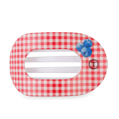 🫐TELETIES - Flat Round Hair Clip | Large | Blueberry Farms
