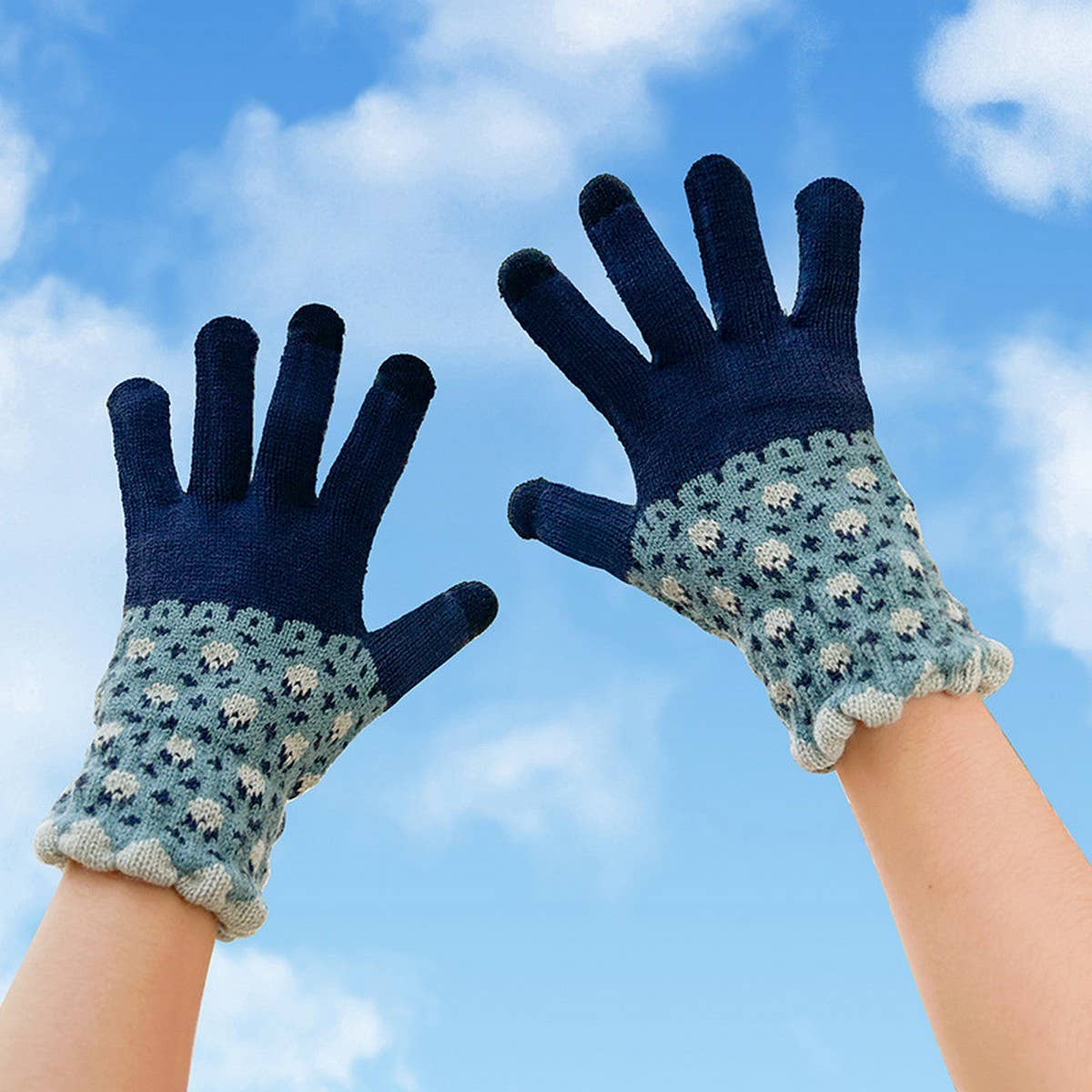 SALE! Floral Knit Gloves