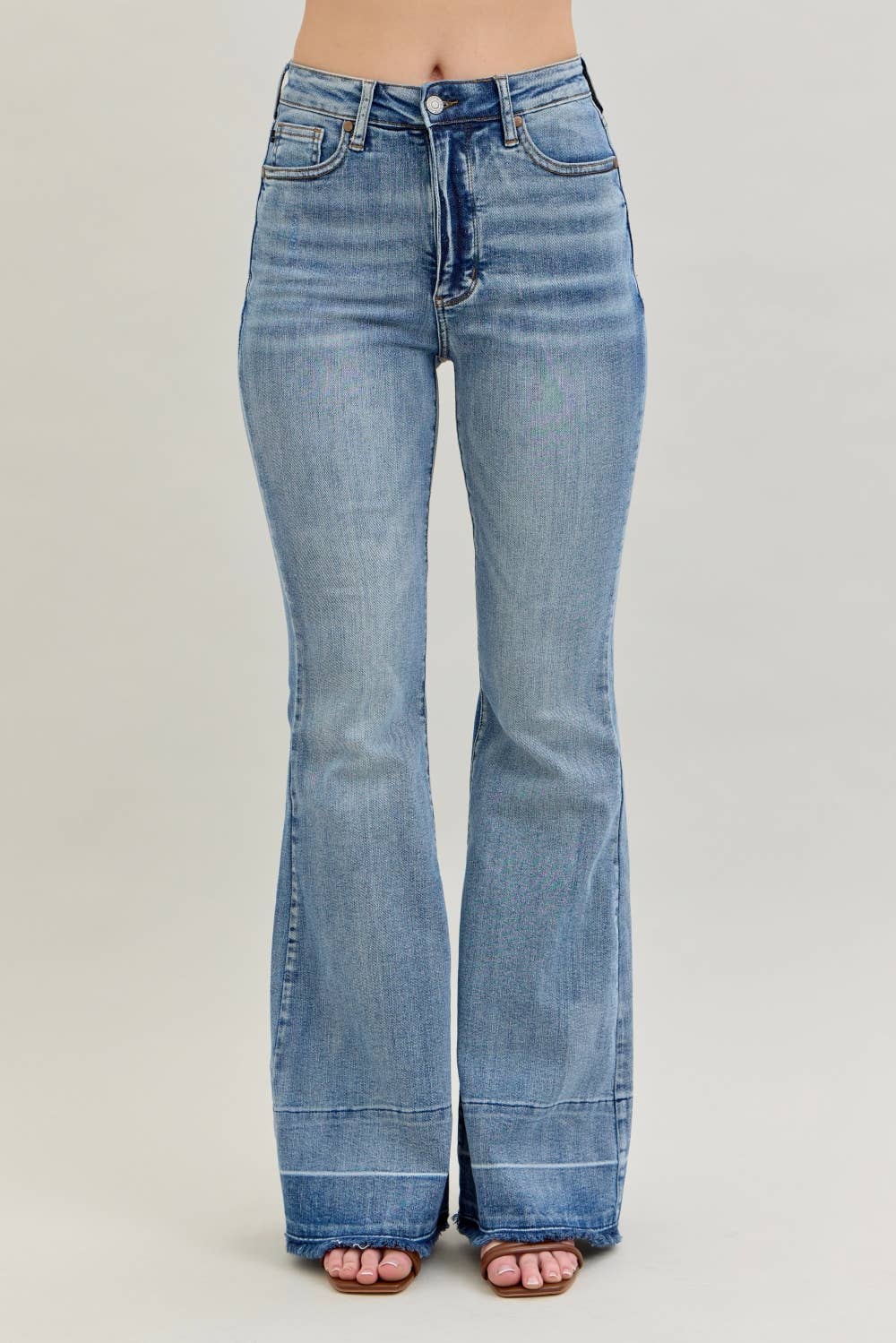 👖Judy Blue Jeans - HW "Tummy Control " w/ Release Hem Flare (Reg & Plus)