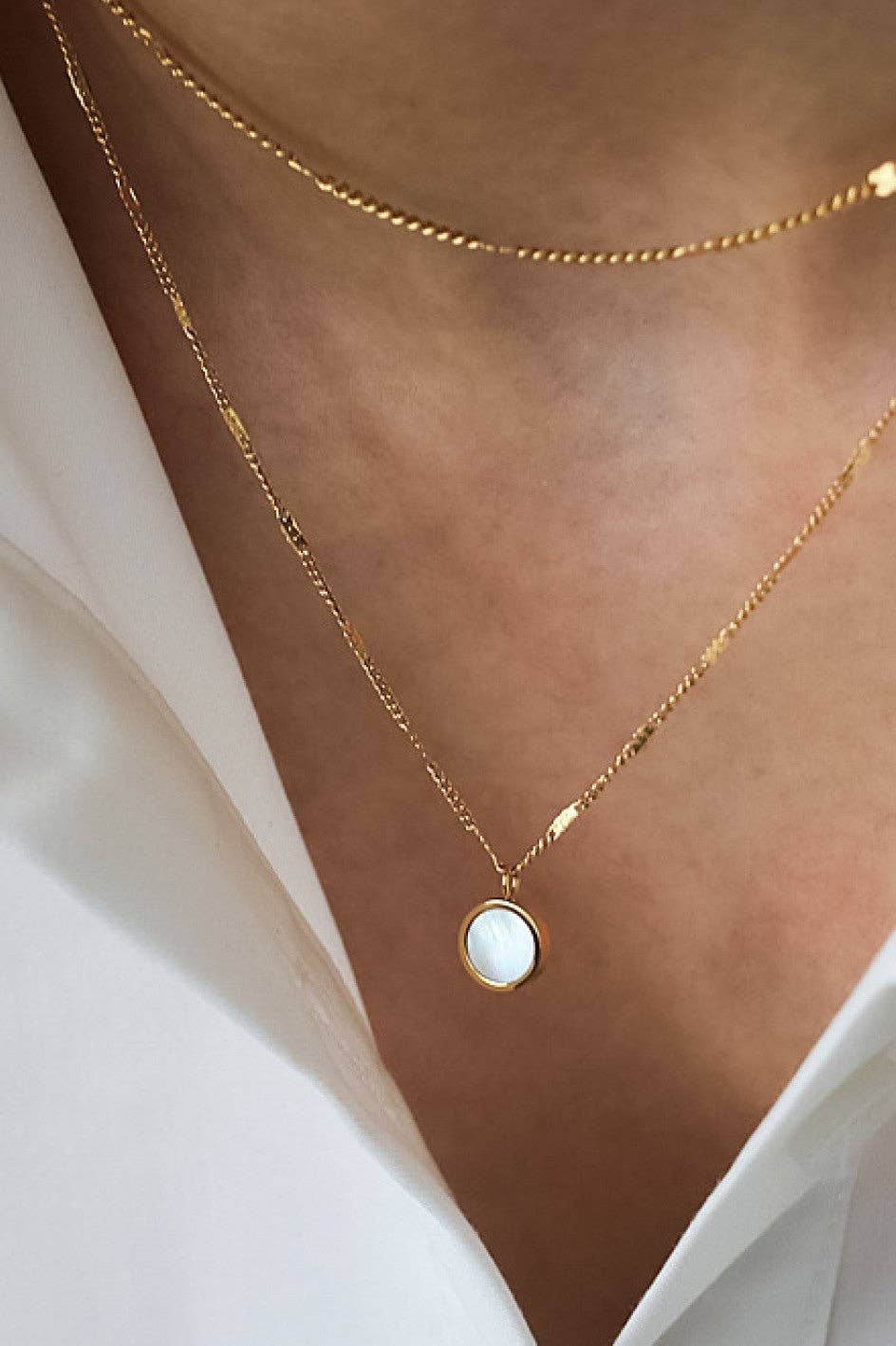 18K Gold Plated Waterproof Stainless Steel Chain Necklace