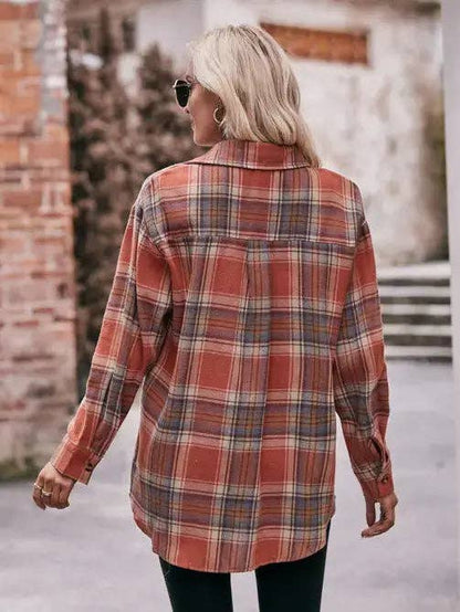 Women’s Plaid Oversized Flannel Shirt