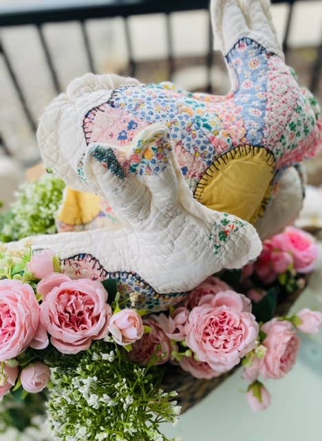 SALE!!! Vintage Fabric Easter Bunny🐇🐰made from upcycled quilts