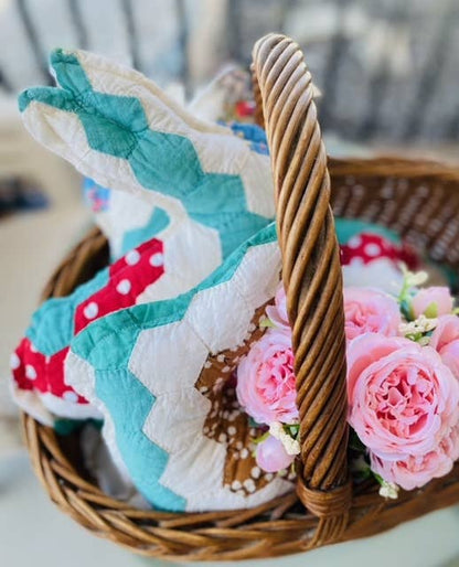 SALE!!! Vintage Fabric Easter Bunny🐇🐰made from upcycled quilts