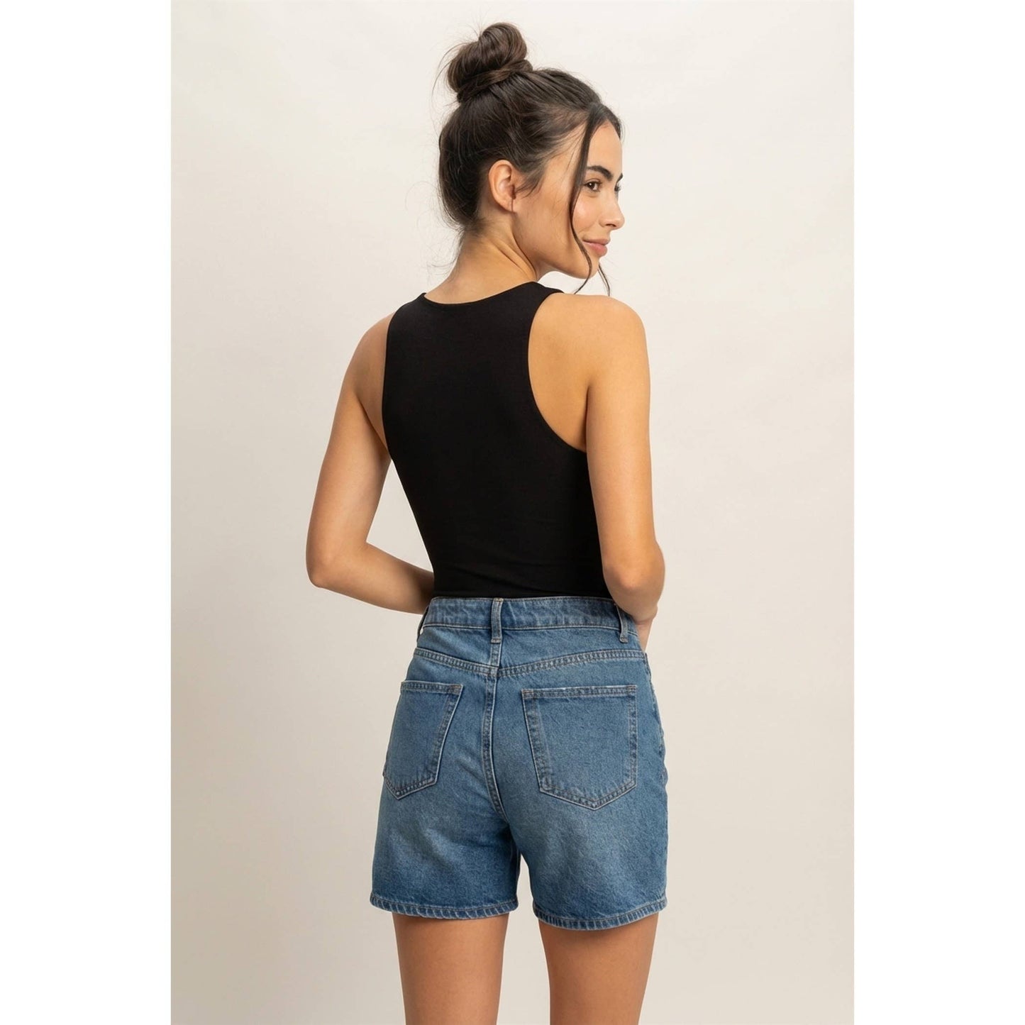 Sleeveless Tank Top Bodysuit(S-L)(2 Colors)