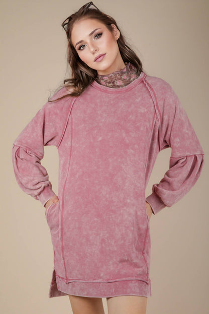 SALE! The Lindie Mineral Washed Casual Mini Dress (S-L)(2 Colors)