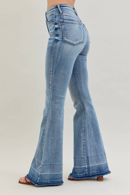👖Judy Blue Jeans - HW "Tummy Control " w/ Release Hem Flare (Reg & Plus)