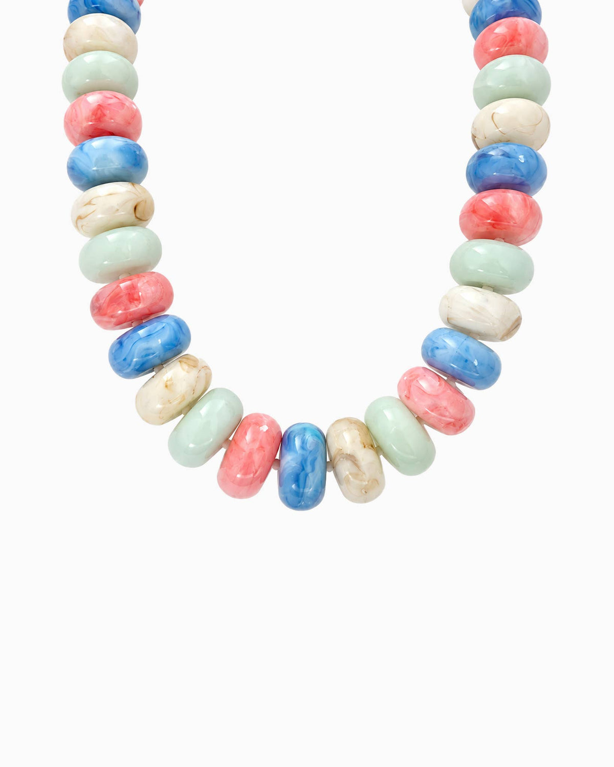 Chunky Marble Seed Bead Statement Necklace