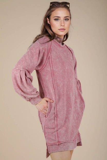 SALE! The Lindie Mineral Washed Casual Mini Dress (S-L)(2 Colors)