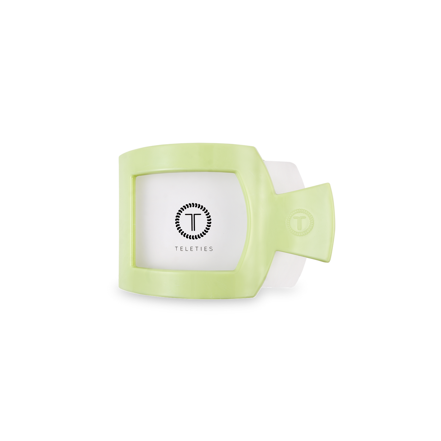 TELETIES - Square Flat Hair Clip | Small | Aloe, There!