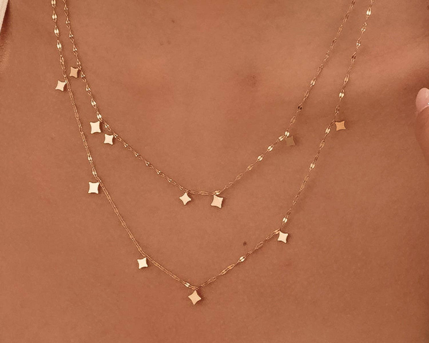 18K Gold Plated Waterproof Stainless Steel Chain Necklace