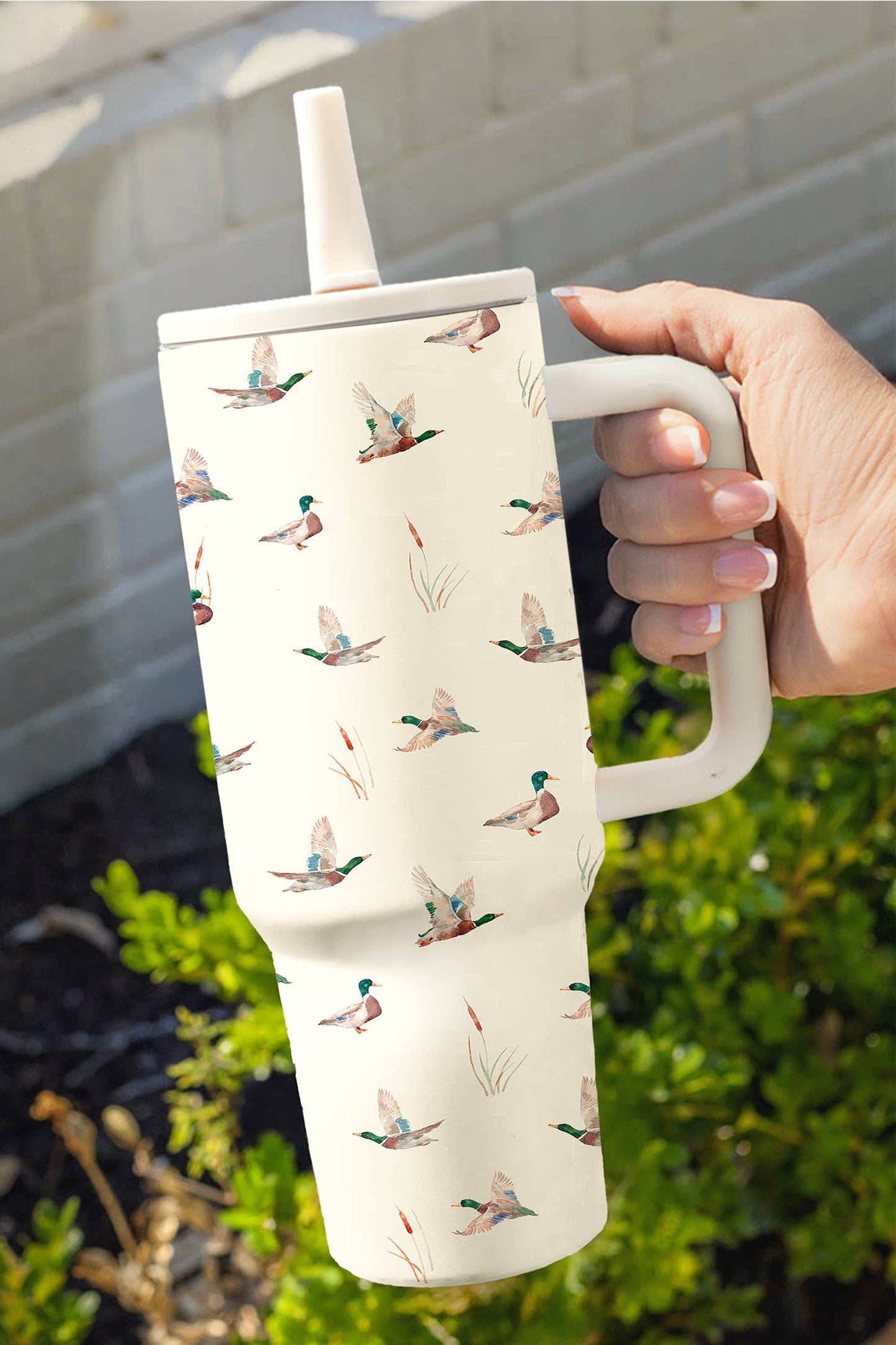 🦆Mallard Flip Straw Large Handle Tumbler