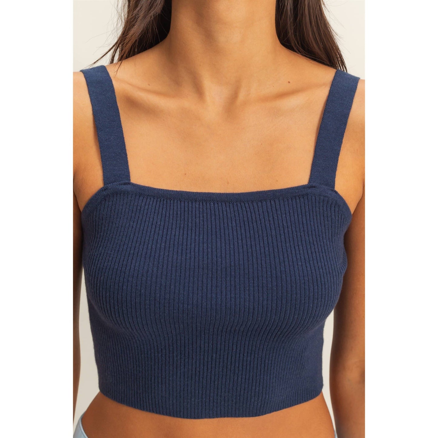 Ribbed Cropped Tank Top- 2 Colors (S-L)