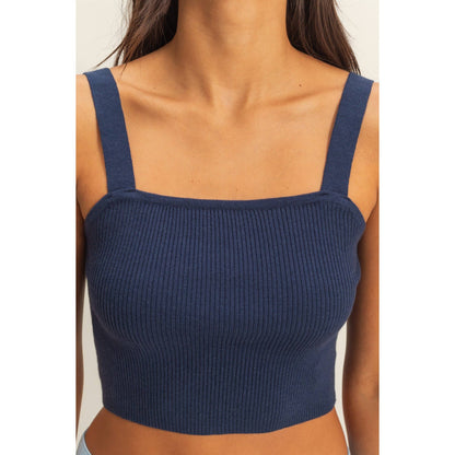 Ribbed Cropped Tank Top- 2 Colors (S-L)