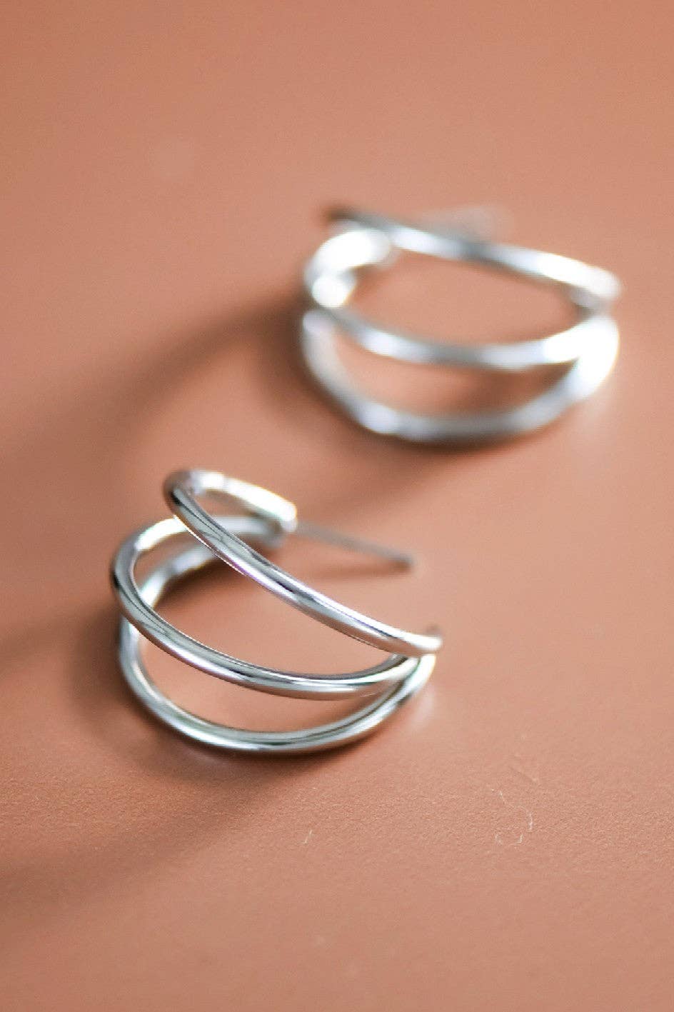 Tarnish-Resistant Waterproof Stainless Steel Hoop Earrings - 7133