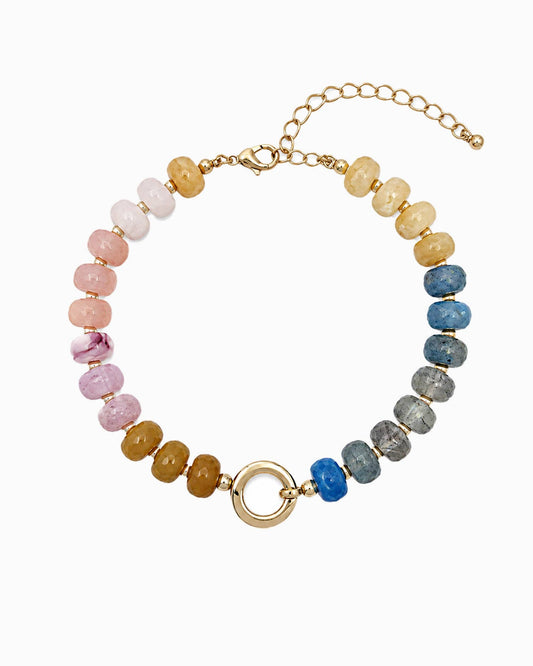 Autumn Marble Bead Clasp Bracelet