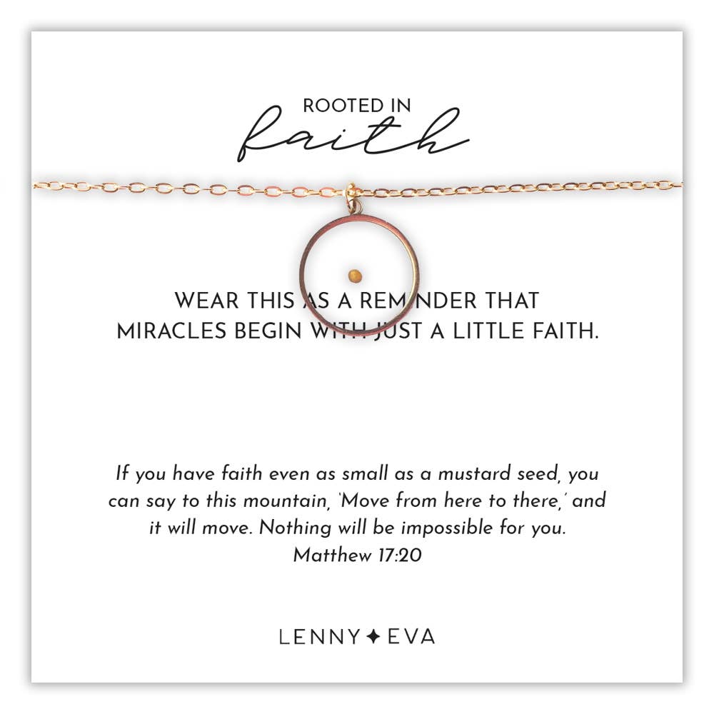 Rooted in Faith Circle Mustard Seed Necklace | Matthew 17:20