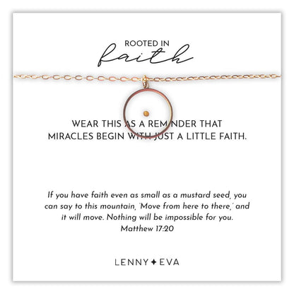 Rooted in Faith Circle Mustard Seed Necklace | Matthew 17:20