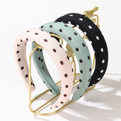 POLKA DOT PUFFED SPA HEADBAND HAIR BAND (3 Colors)