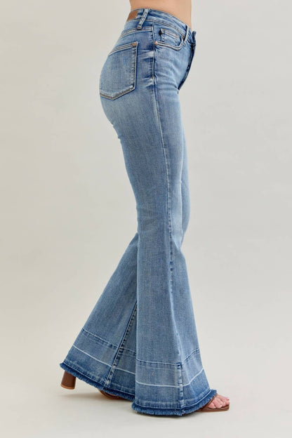 👖Judy Blue Jeans - HW "Tummy Control " w/ Release Hem Flare (Reg & Plus)