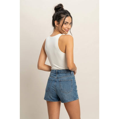 Sleeveless Tank Top Bodysuit(S-L)(2 Colors)