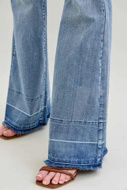👖Judy Blue Jeans - HW "Tummy Control " w/ Release Hem Flare (Reg & Plus)