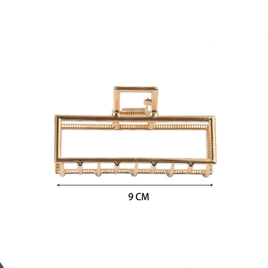 Gold Metal Square Hair Clip